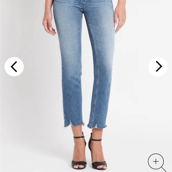 PAIGE Cindy Destroyed Hem Straight Leg Jeans - Picture 14 of 15